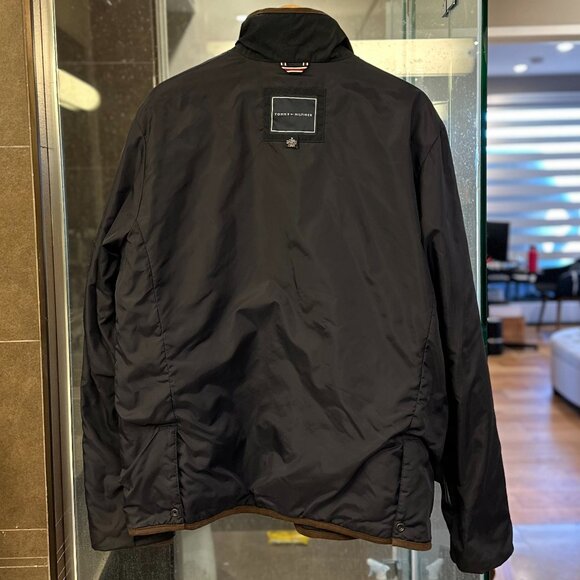 Tommy Hilfiger Vintage Diamond Quilted Barn Chore Jacket (Navy Blue/Brown) - Picture 10 of 16